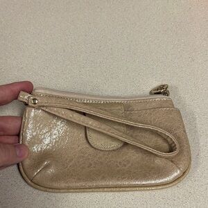 Mary Kay Tan Wristlet Clutch/makeup bag